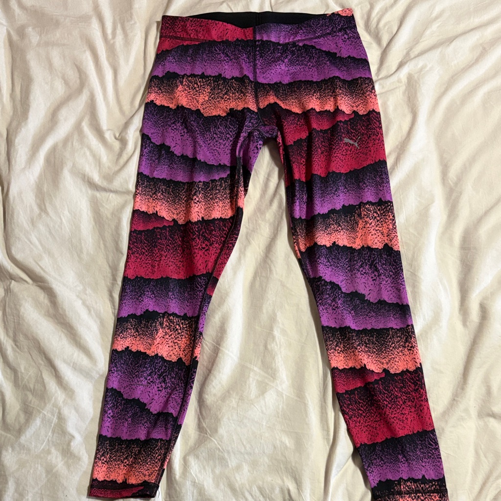 Puma Pink Purple Ombre Wave Leggings